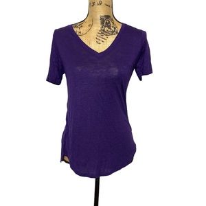 Purple Scoop Neck Comfort T-Shirt S